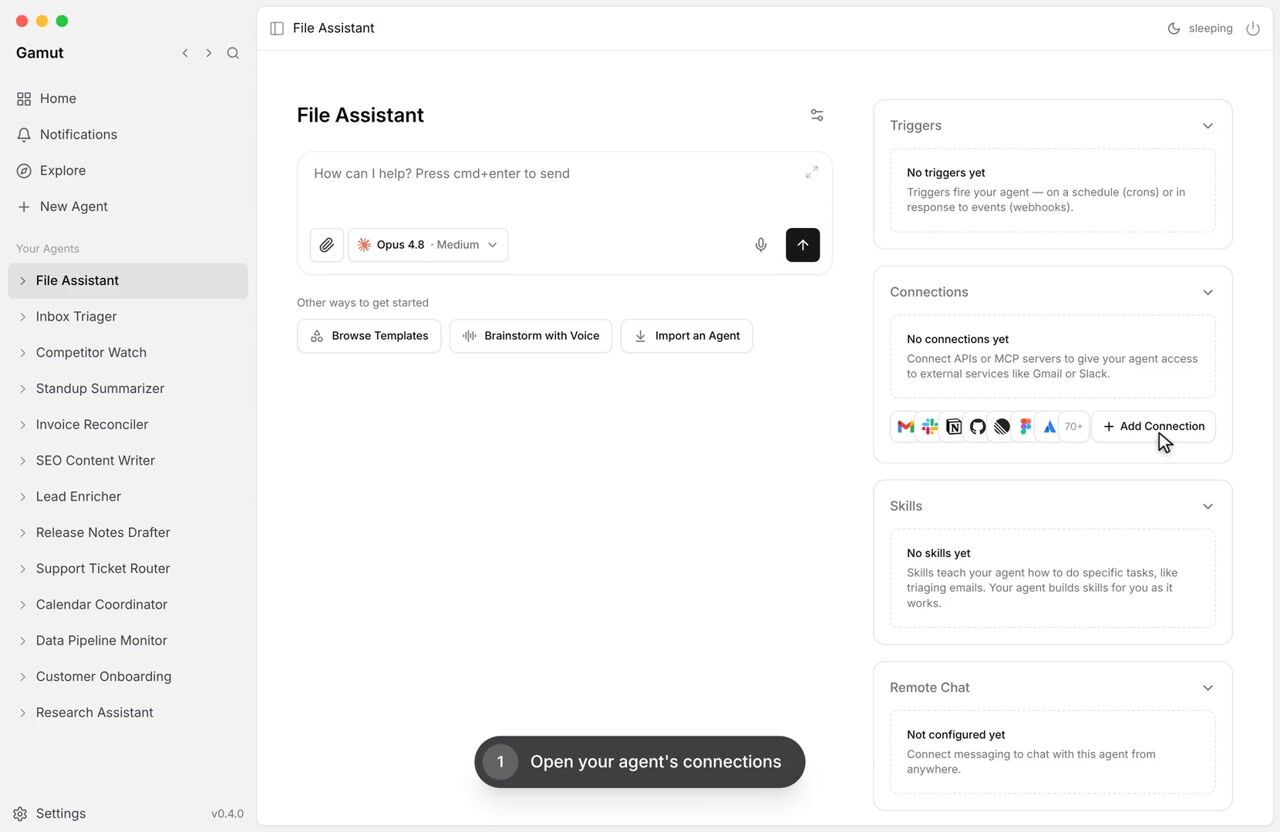 Connect Dropbox MCP to a Gamut agent