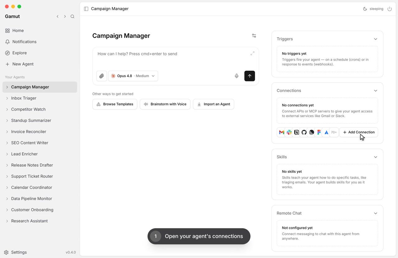 Connect Brevo MCP to a Gamut agent