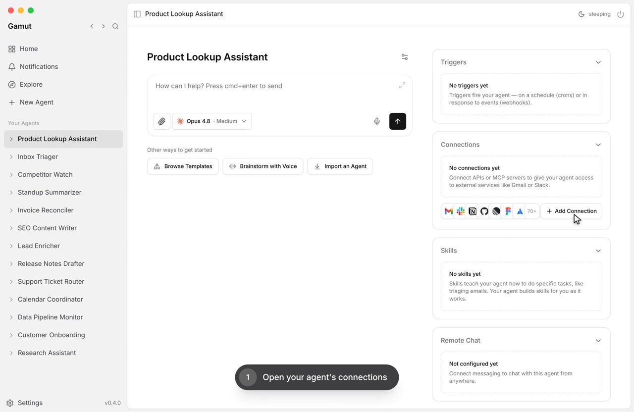 Connect EAN-Search MCP to a Gamut agent