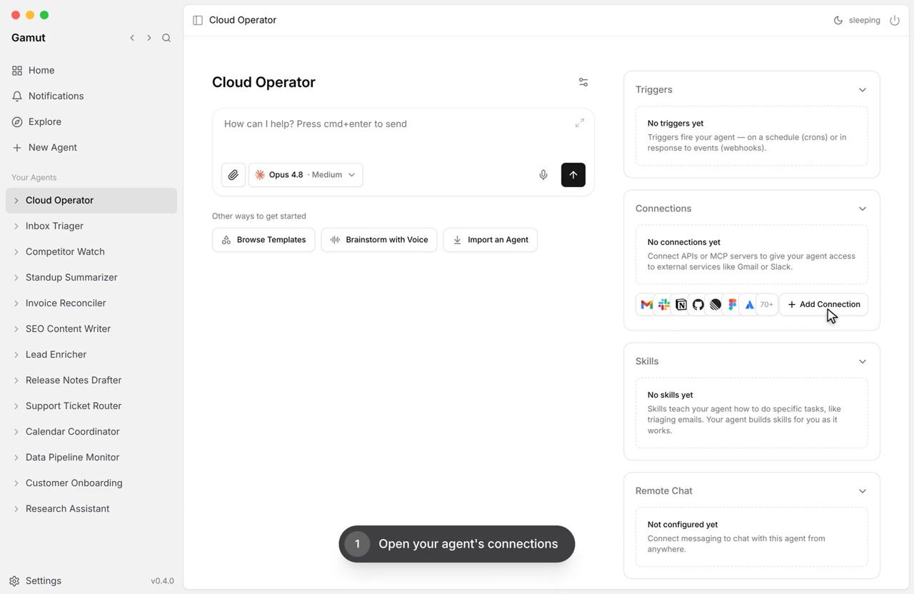 Connect AWS MCP to a Gamut agent