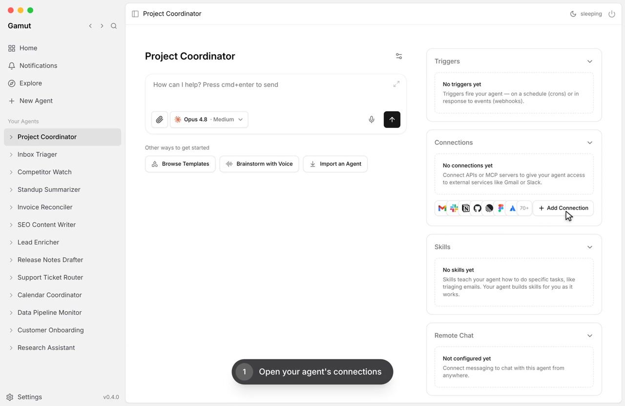 Connect Wrike MCP to a Gamut agent
