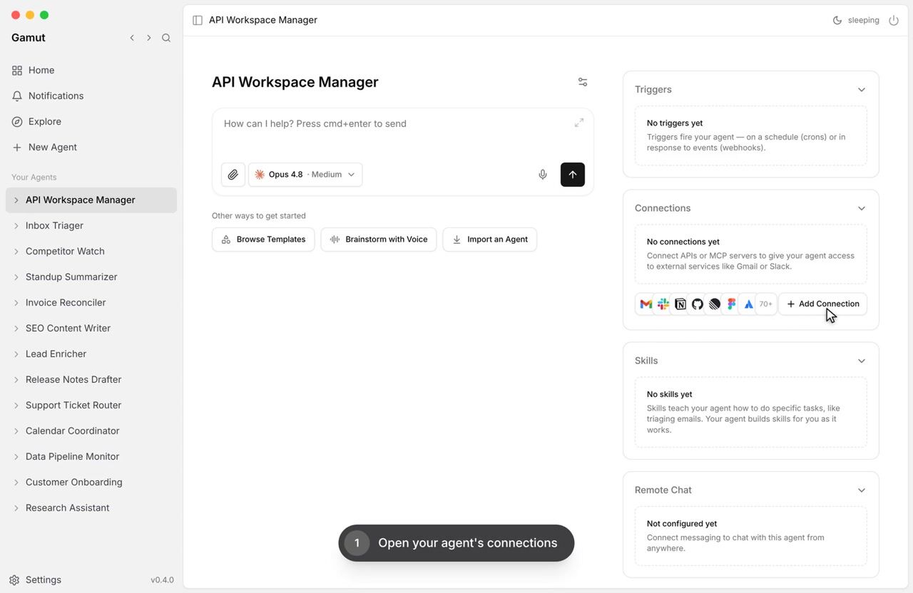 Connect Postman MCP to a Gamut agent